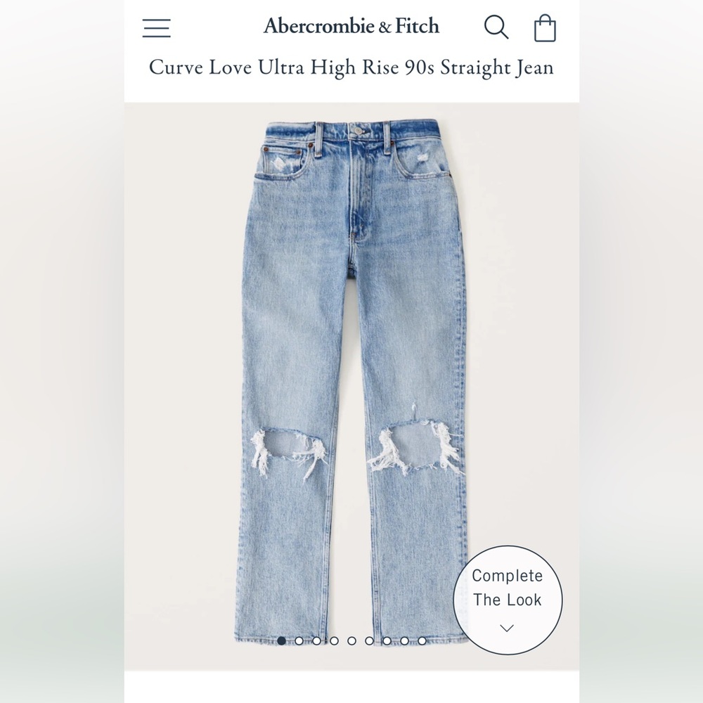 Abercrombie 90’ straight Ultra high rise curve love